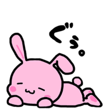 Pink rabbit sticker #625620