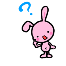 Pink rabbit sticker #625621