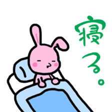 Pink rabbit sticker #625622
