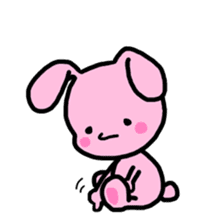 Pink rabbit sticker #625628