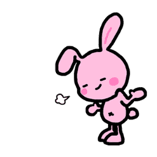 Pink rabbit sticker #625630