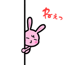 Pink rabbit sticker #625635