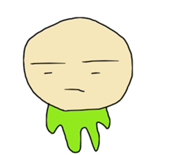 Round face man sticker #626301