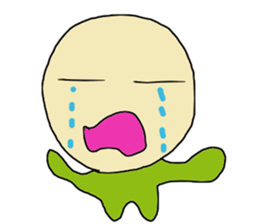 Round face man sticker #626303