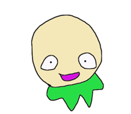 Round face man sticker #626315