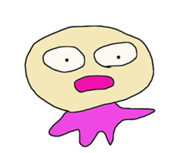 Round face man sticker #626318