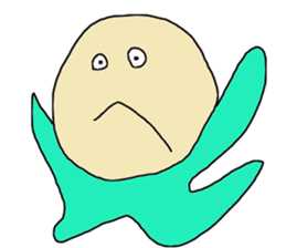 Round face man sticker #626321