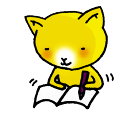 Happy Yellow CAT sticker #626923