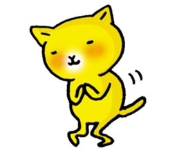 Happy Yellow CAT sticker #626924