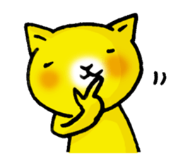 Happy Yellow CAT sticker #626925