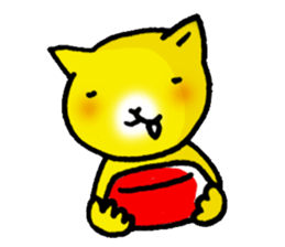 Happy Yellow CAT sticker #626933