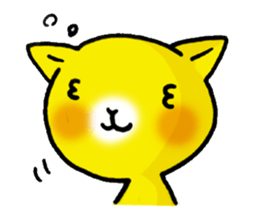 Happy Yellow CAT sticker #626934