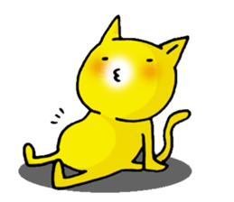 Happy Yellow CAT sticker #626938