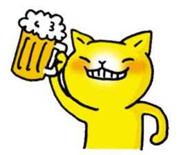 Happy Yellow CAT sticker #626940