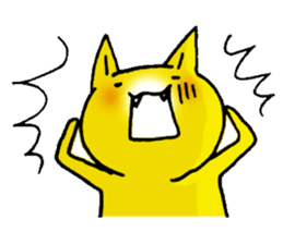 Happy Yellow CAT sticker #626946