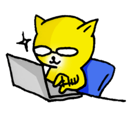 Happy Yellow CAT sticker #626948