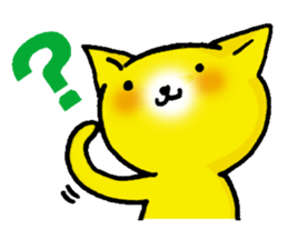 Happy Yellow CAT sticker #626950