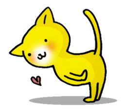 Happy Yellow CAT sticker #626953
