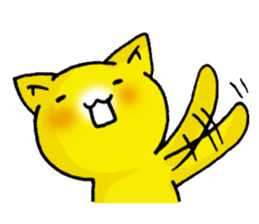 Happy Yellow CAT sticker #626958