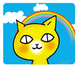 Happy Yellow CAT sticker #626959