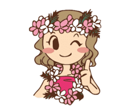 Hulagirl Mahalo sticker #627120