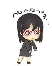 secretary of the graceful Japanese woman sticker #627625