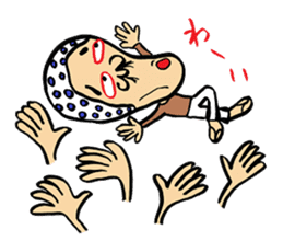 "Okame" and "Hyottoko" sticker #627990