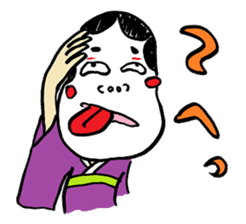 "Okame" and "Hyottoko" sticker #627993