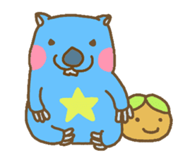 Funny Blue Wombat sticker #628042