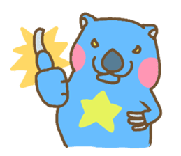 Funny Blue Wombat sticker #628046