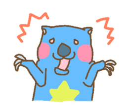Funny Blue Wombat sticker #628047