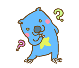 Funny Blue Wombat sticker #628049