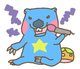 Funny Blue Wombat sticker #628051