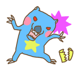 Funny Blue Wombat sticker #628057