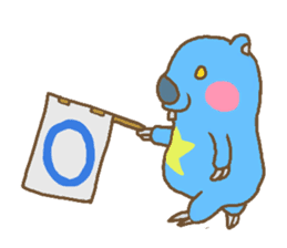Funny Blue Wombat sticker #628058