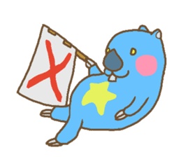 Funny Blue Wombat sticker #628059