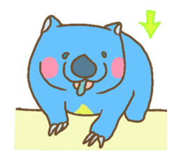 Funny Blue Wombat sticker #628062