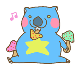 Funny Blue Wombat sticker #628068