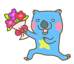 Funny Blue Wombat sticker #628069