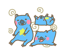 Funny Blue Wombat sticker #628071