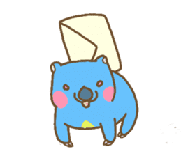 Funny Blue Wombat sticker #628073