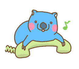 Funny Blue Wombat sticker #628074
