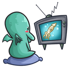 Little Cutethulu sticker #629420