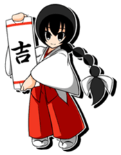 Shrine maiden miko. sticker #629480