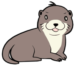 Otter and Crab sticker #629922