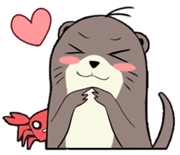 Otter and Crab sticker #629923