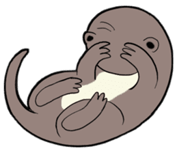 Otter and Crab sticker #629924