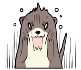 Otter and Crab sticker #629929