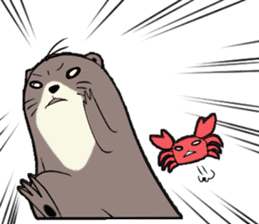 Otter and Crab sticker #629951