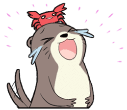 Otter and Crab sticker #629952